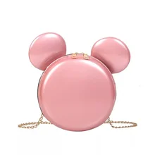 2019 New Fashion Design Women Mickey Shaped Bag Cute Funny Women Evening Bag Clutch Purse Chain Shoulder Bag for Birthday Gift