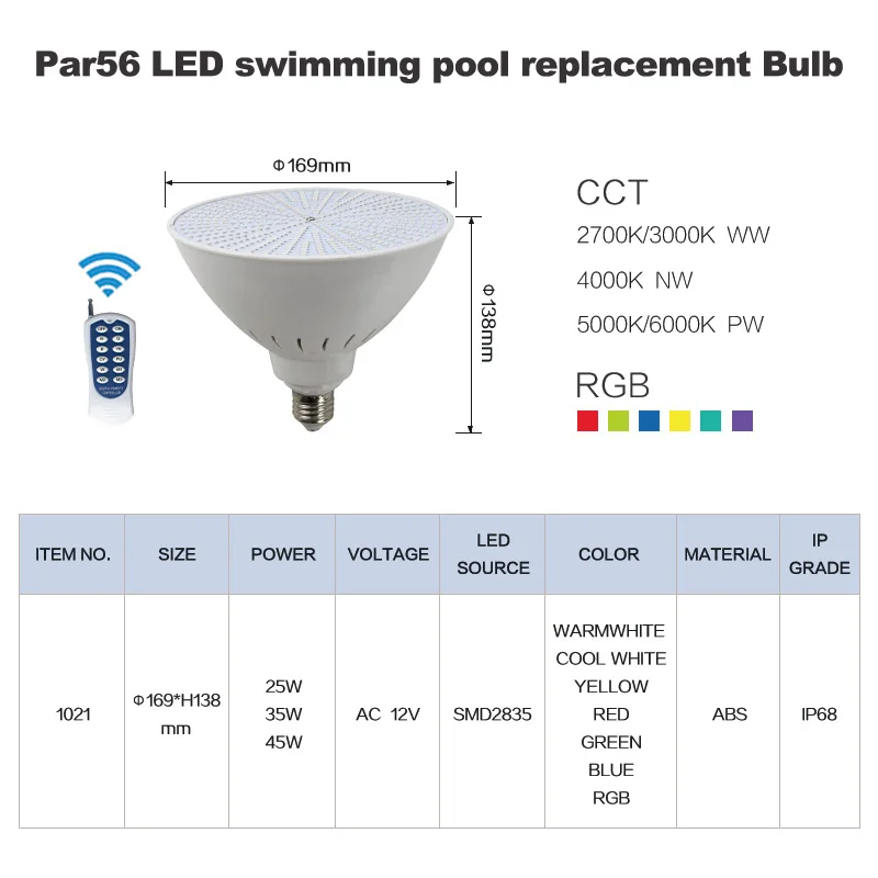 120V 35W бассейн светильник RGB Светодиодный лампа подводного Цвет изменение светильник s