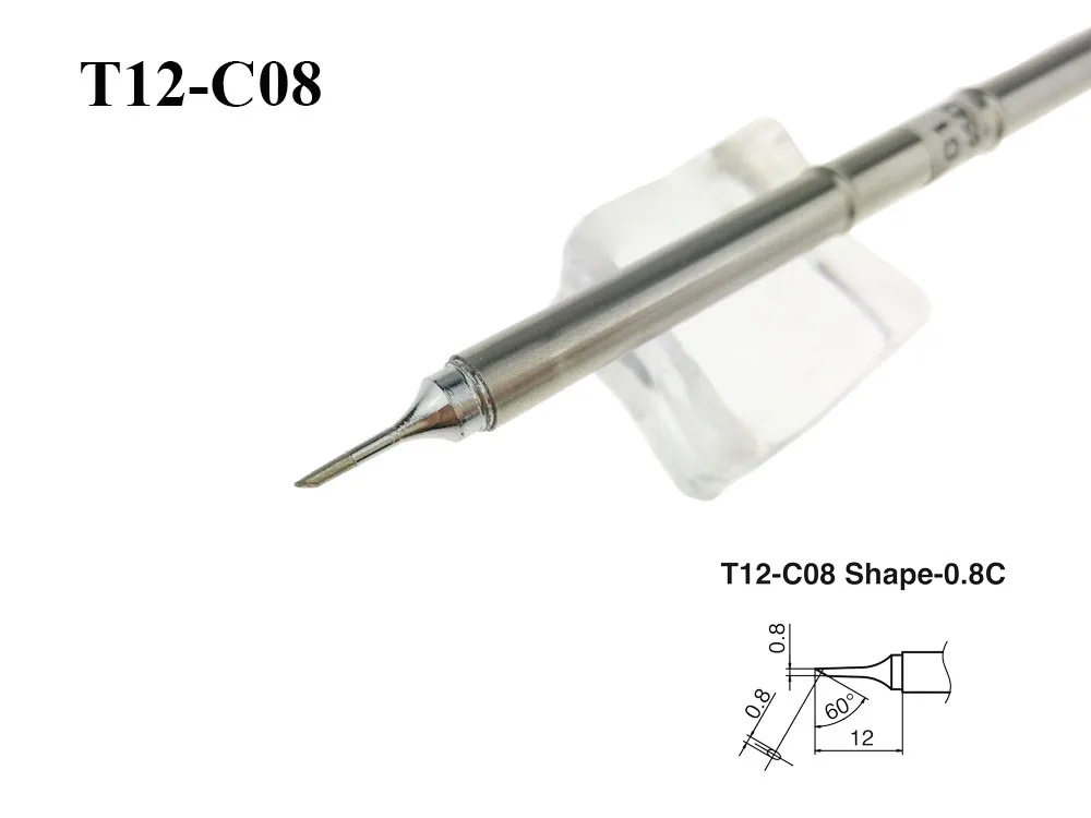 T12-C08 Electronic Soldering Iron Tips 220v 70W For KSGER FX-951 FX-952 Soldering Rework Station Welding Tools (10)