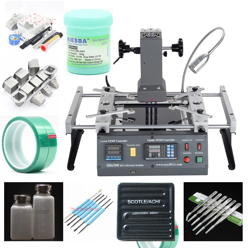 US $721.92 ACHI IR6500 Infrared BGA Soldering Rework Station Flux For Motherboard Chip PCB Refurbished Repair System Solder Welding