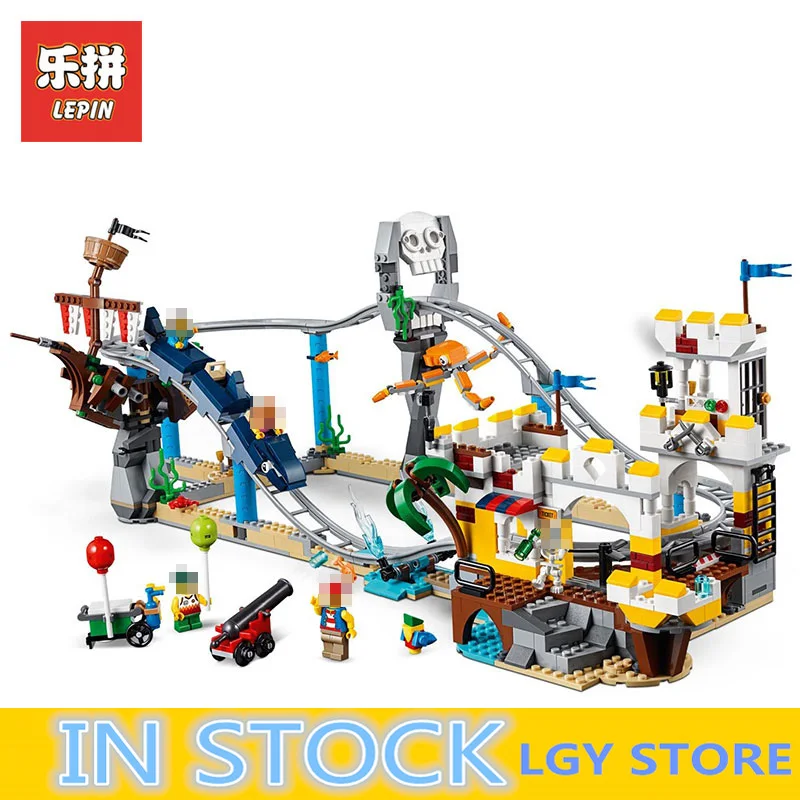 

Lepin 24051 Creator Pirate Roller Coaster 3 in 1 Set Compatible 31084 Building Blocks Bricks Educational Toys Christmas Gifts