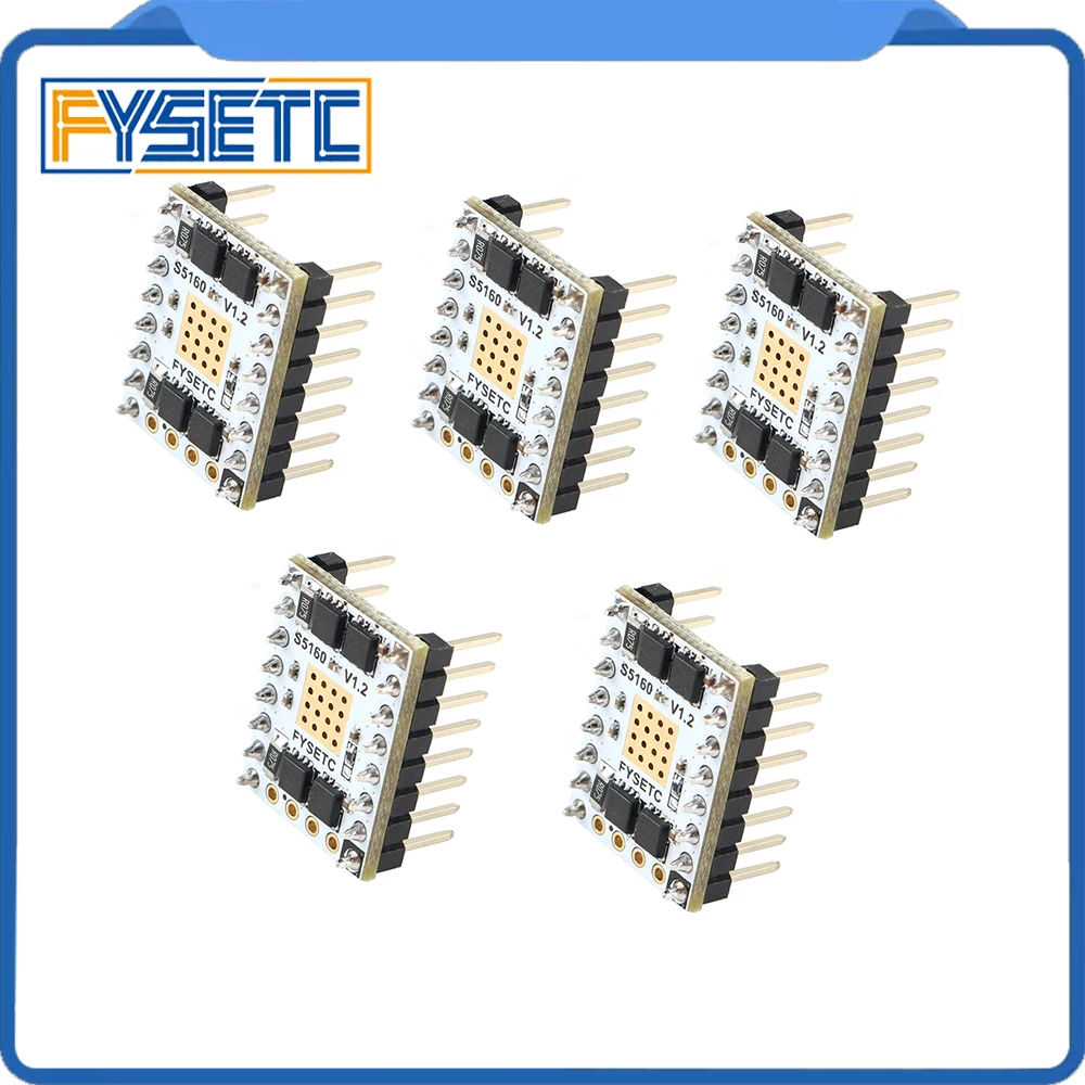 5 шт. Драйвер шагового двигателя TMC5160 V1.2 SPI S5160 бесшумный драйвер StepStick Летающий провод для F6 SKR платы VS TMC2130 части 3d принтера