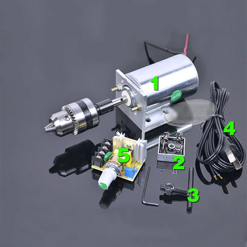 220V 1.5 10mm Motor With Speed Controller DIY Accessories For Mini
