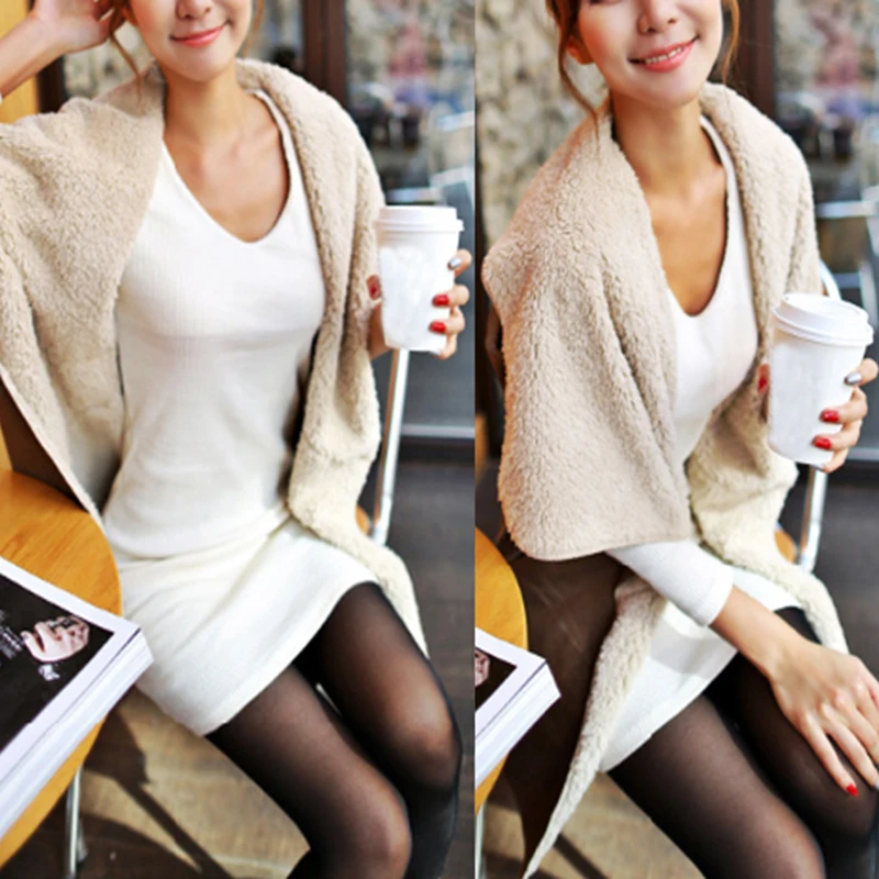 

New Autumn Winter Turn-Down Collar PU Leather Waistcoat Women Casual Fleece Sleeveless Vest Female Faux Wool Fur Vest Jacket