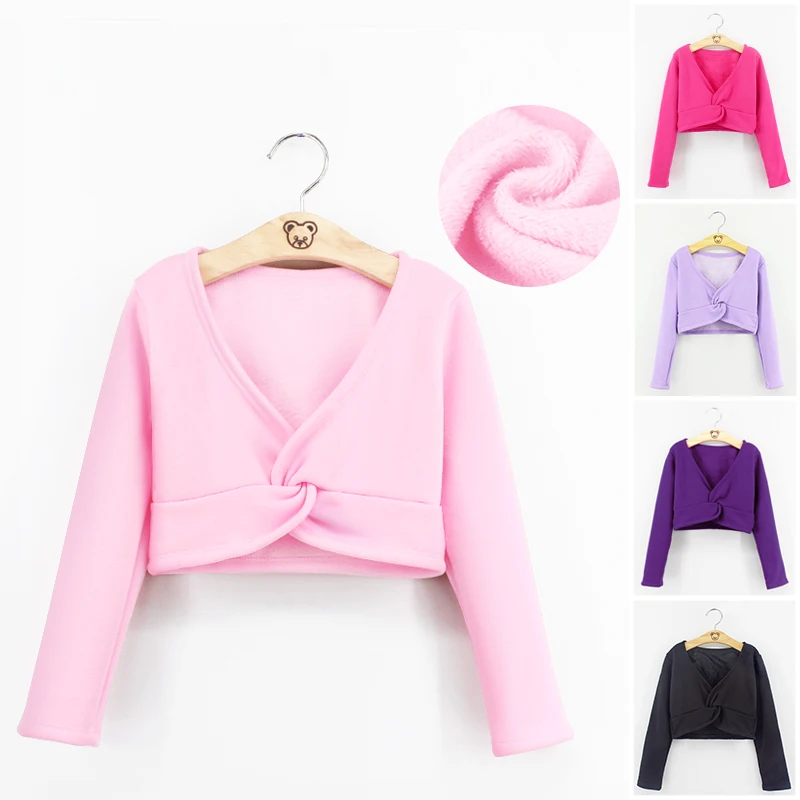 iiniim Kids Girls Long Sleeves Sports Dance Crop Top Outfit for Ballet Gymnastics Leotard Stage Performance Dancewear