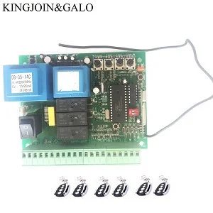 AC220V PCB монтажная плата контроллера для раздвижных ворот двигатель электронная карта HDEA-750W EB-1000W - Цвет: with 6 pcs RC