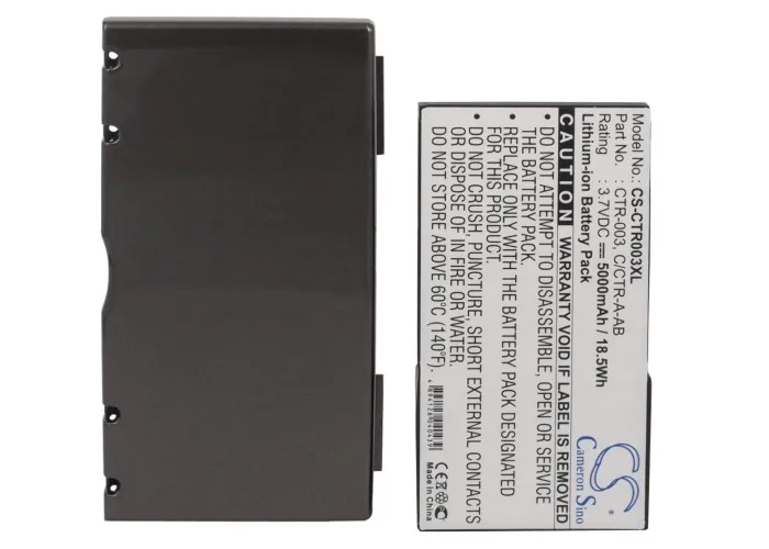 Кэмерон Sino 5000mAh аккумулятор C/CTR-A-AB, CTR-003 для nintendo 3DS, CTR-001, MIN-CTR-001