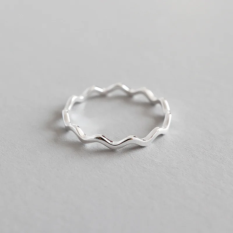 

1.2MM So Thin 100% Authentic 925 Sterling Silver Fine Jewelry Waterwave Wave Knuckle Midi Toe Ring J39
