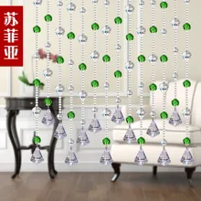 Занавес украшенный камнями 20 м/лот дверь крыльцо перегородка Полный стеклянный шарик носить не запутывается