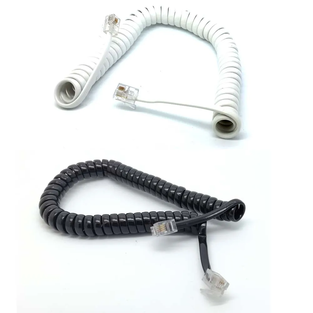 flexible 6ft 1.8M Male RJ11 Telephone Handset Phone Extension Cord