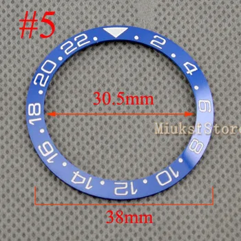 

38mm blue new high quality ceramic bezel white 24-hour dial for men's large dial watch