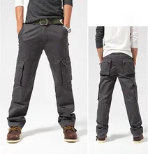 Men’s New Multi-Pocket Fashion Cargo Pants Loose Overalls Male Commando Style High-Grade Ourdoor Full-Length Men Casual Trousers