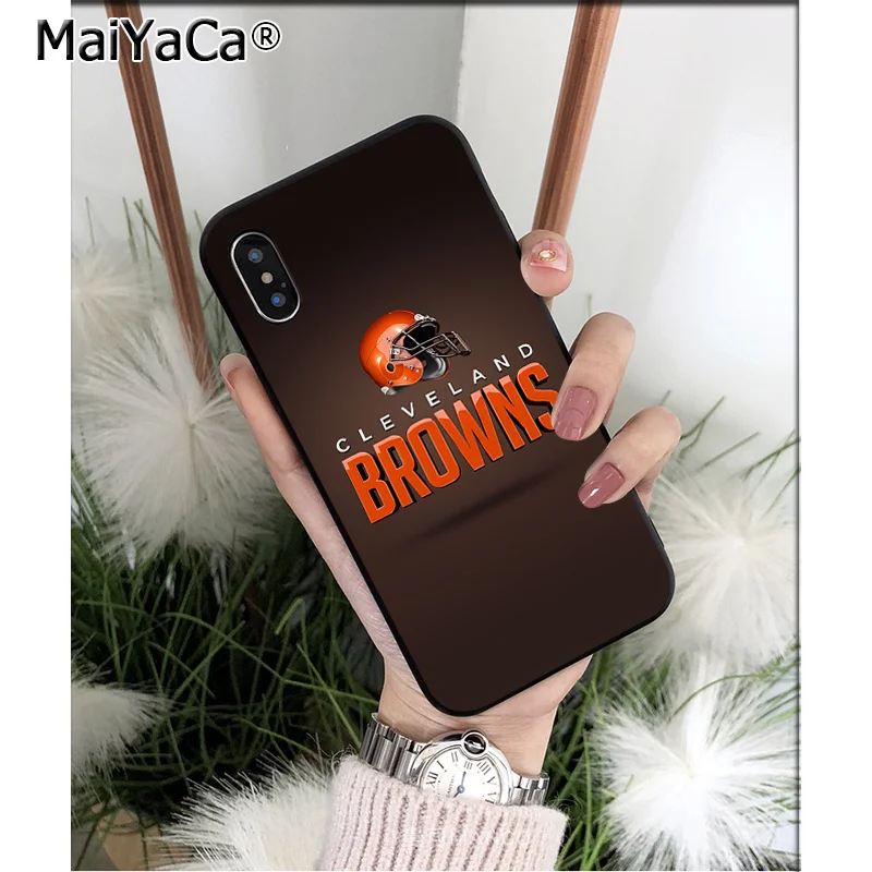 MaiYaCa Cleveland Browns TPU мягкий черный чехол для телефона, чехол для Apple iPhone 8 7 6 6S Plus X XS MAX 5 5S SE XR мобильных телефонов