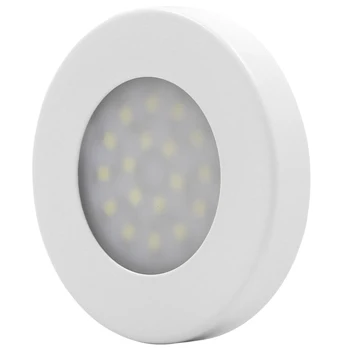 

1pcs ultra thin round led cabinet light smart shape led closet light with 1pcs adapter