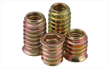 

Flat head hex socket Nut embedded iron Straight teeth M6 M8 M10 nut Furniture nut Trapezoidal Connector