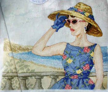 

Fishxx Cross Stitch,Col183-2portrait[Waiting]modern girl,water-soluble printing,100% accurate pattern,11CT,Need to embroidery