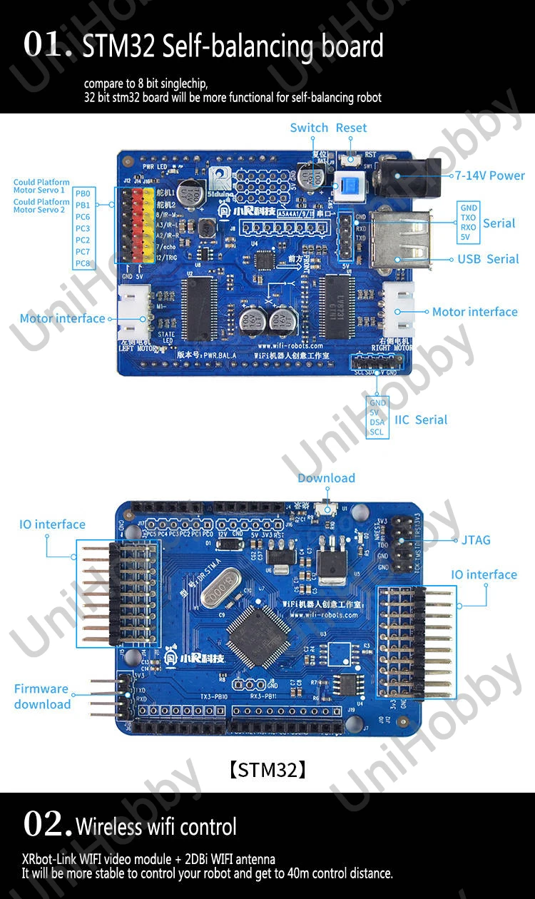 Wifi Robot STM32 Self-Balancing Smart Roly Robot Car Wifi Video Module APP Control Finished Version (4)