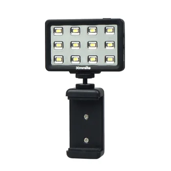 

Photography LED Light CoMiray 12Bulbs Multi-functional Video Light for SmartPhone DSLR Pad Gopro w Built-in Battery Phone Holder