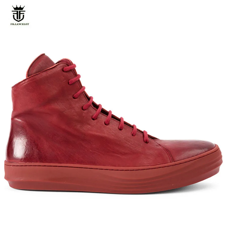 red leather shoes for men