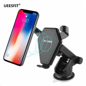 

10W QI Wireless Fast Charger Car Mount Holder Stand For iPhone XS Max Samsung S9 For Xiaomi MIX 2S Huawei Mate 20 Pro Mate 20 RS