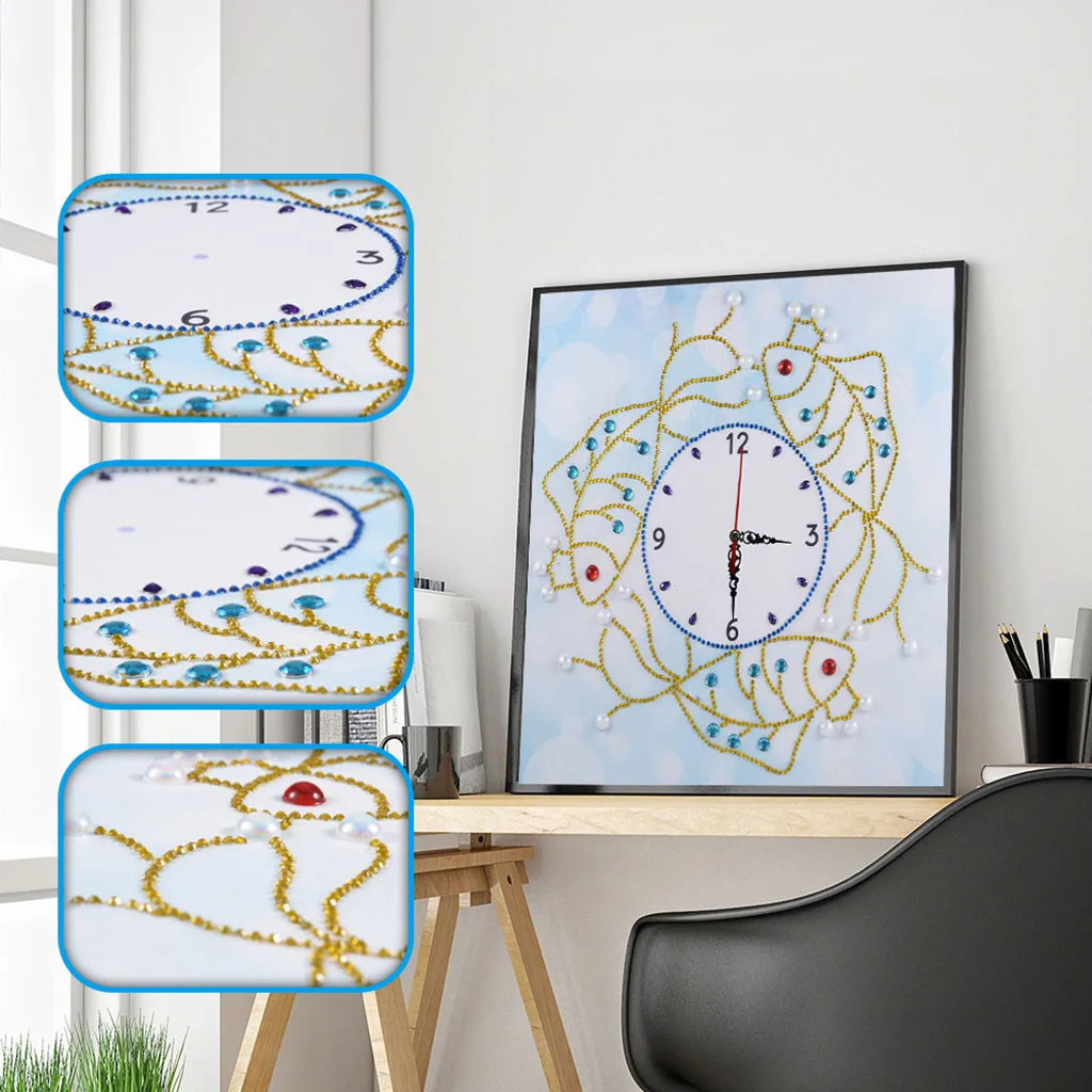 

5D Special diamond painting custom shaped Embroidery Wall Clock DIY Painting Diamond Cross Stitch Diamond Crafts Decor