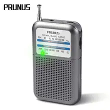 PRUNUS DE-333 Портативный радиоприемник FM AM SW отличный прием мини карманный радиоприемник с индикатором сигнала, батареей AAA