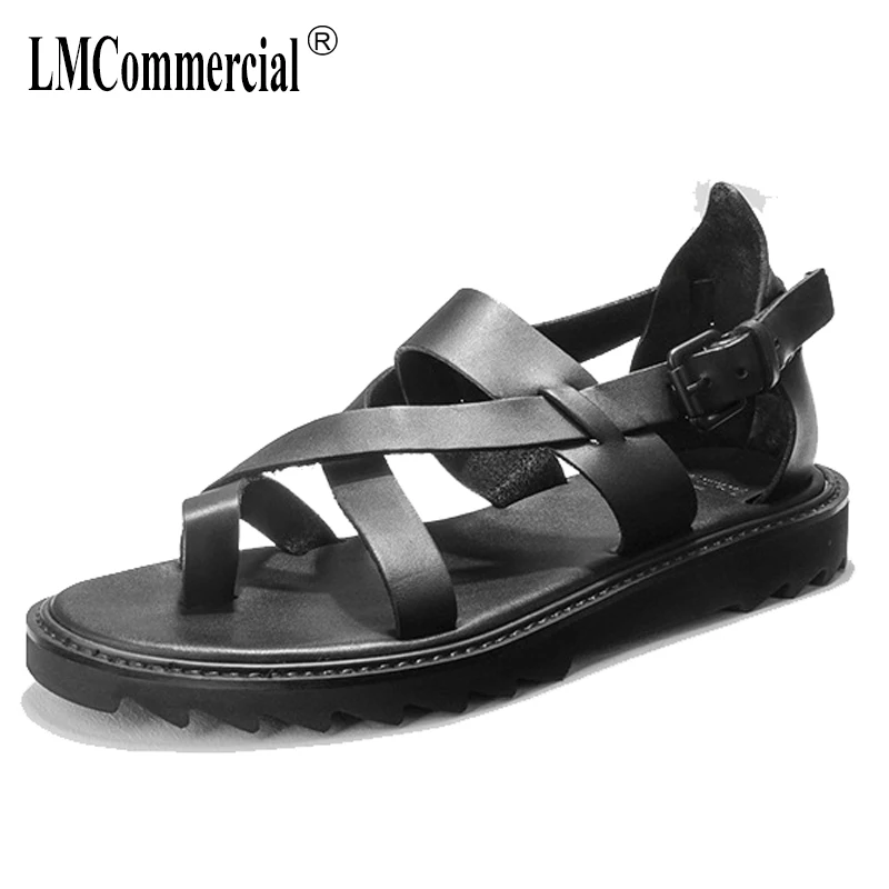 

summer casual Genuine Leather men's shoes cowhide antiskid beach Rome sandals Sneakers Men Slippers Flip Flops casual outdoor