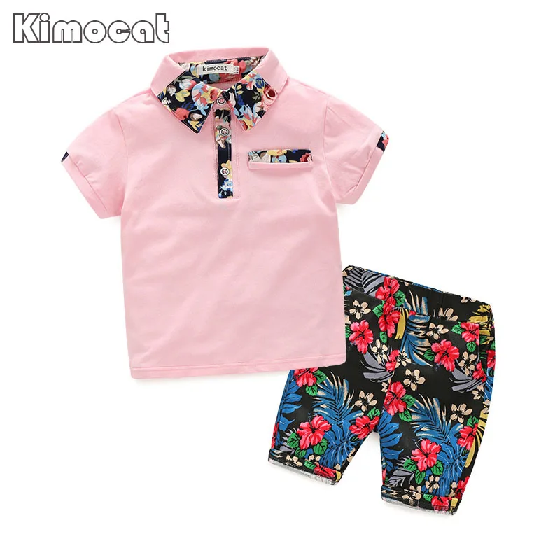 

Boys Clothes New 2017 Summer Boy Clothing Sets Flowers Pattern Toddler Boys Sets Kids Clothes Children Clothing Set