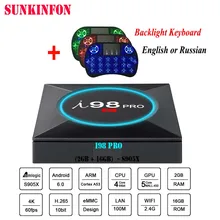 2017 New Model SKF I98 PRO Smart Android 6 0 TV Box 2GB 16GB 4K Amlogic