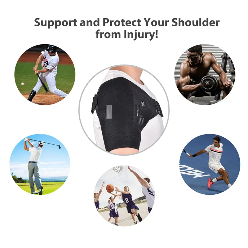Регулируемый ремень для поддержки плеч электрический тепловой терапевтический плечевой ремень для плеч для облегчения боли в спине защитный ремень для обертывания