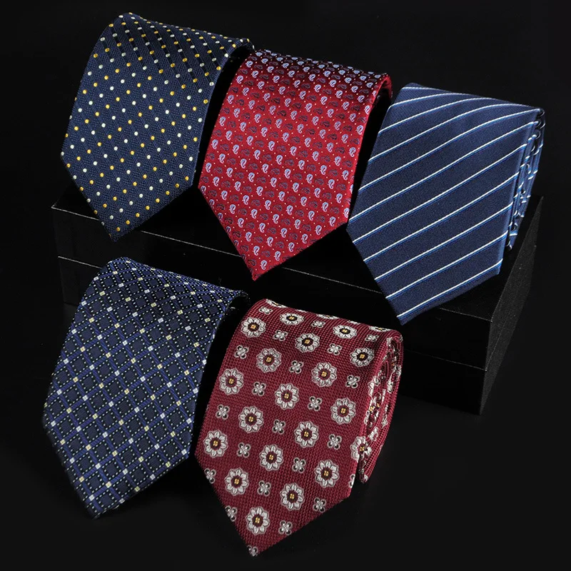 Классический модный мужской галстук из натурального шелка, галстук из натурального шелка, мужской галстук в полоску, синий, красный, профессиональный, для жениха, для свадебной вечеринки