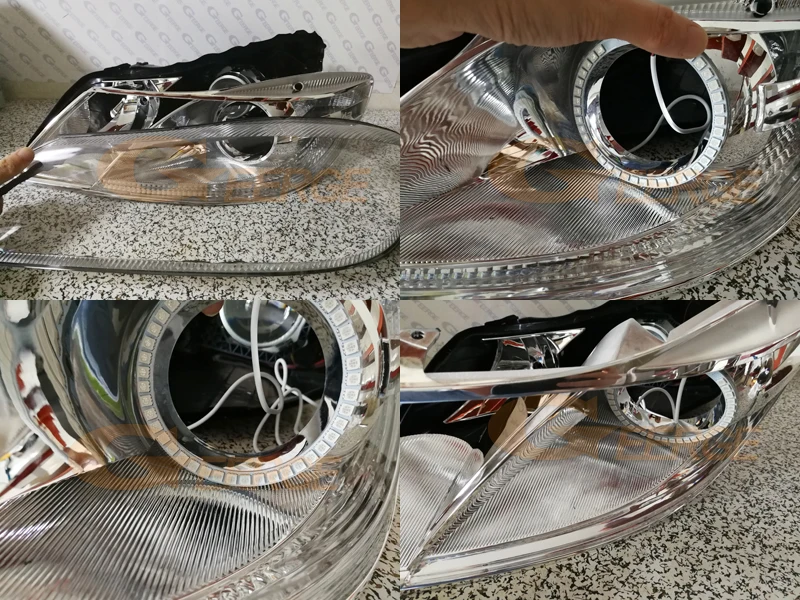RGB led angel eyes SKODA OCTAVIA MK2 A5 FL 2009 2010 2011 2012(1)