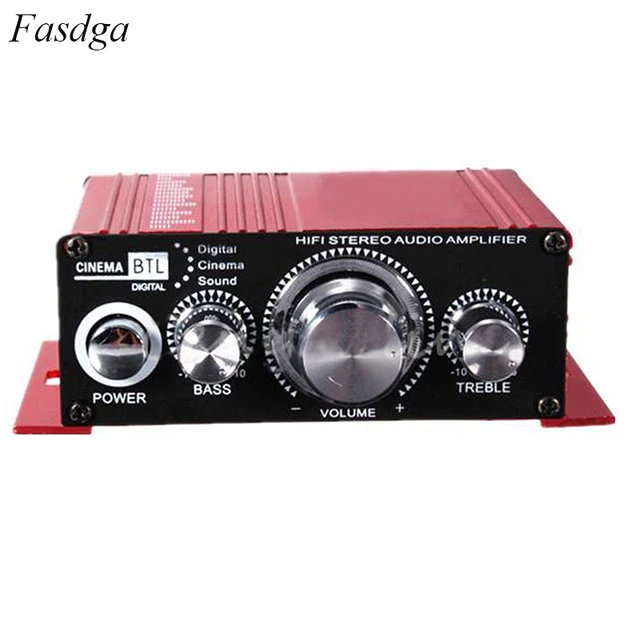 Best Offers Mini Auto Car Stereo Amplifier 2 Channel Audio Support CD DVD MP3 Input for Nehicle Trunk Motorcycle Hi-Fi 12V Audio Player 