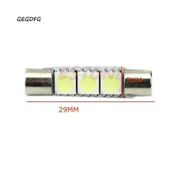 

1pc White T6 5050 29mm 3-SMD LED Bulb For Car Sun Visor Vanity Mirror Fuse Light