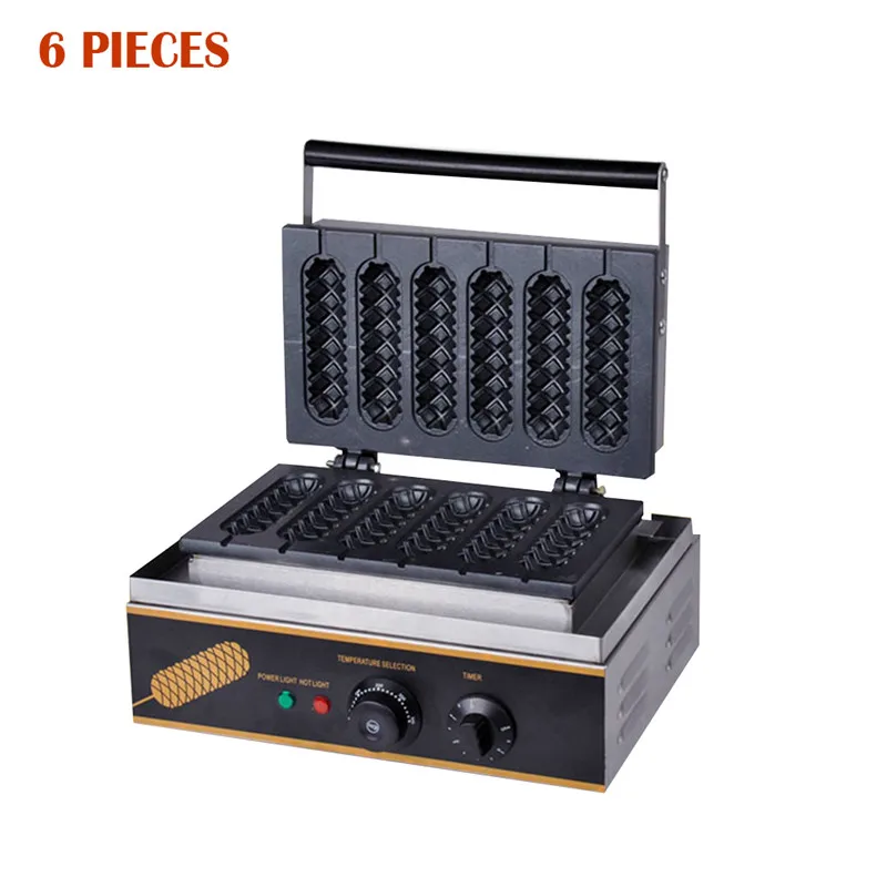 Commercial Electric 56 pieces Crispy Corn Waffle Sausage Non-stick Machine Crispy French Hot Dog Breakfast Removable Plates (8)_