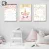 Pink Unicorn Poster Nursery Quotes Art Wall Canvas Print Painting Nordic Style Decorative Picture Baby Girl Bedroom Decoration ► Photo 2/6