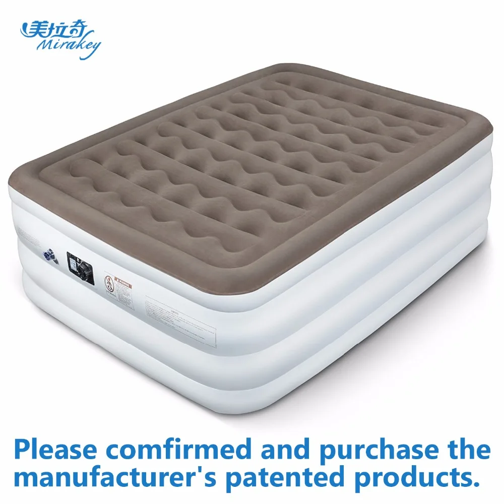 Mirakey airbed Queen size inflatable mattress with built in pump camp