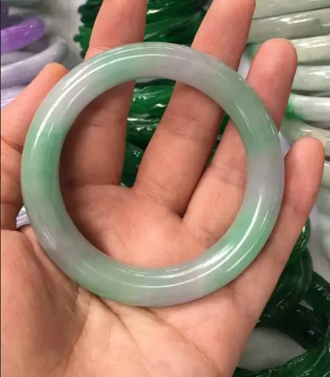 Free Shipping fine jewelry Beautiful Real Natural JADE Jadeite Bangle
