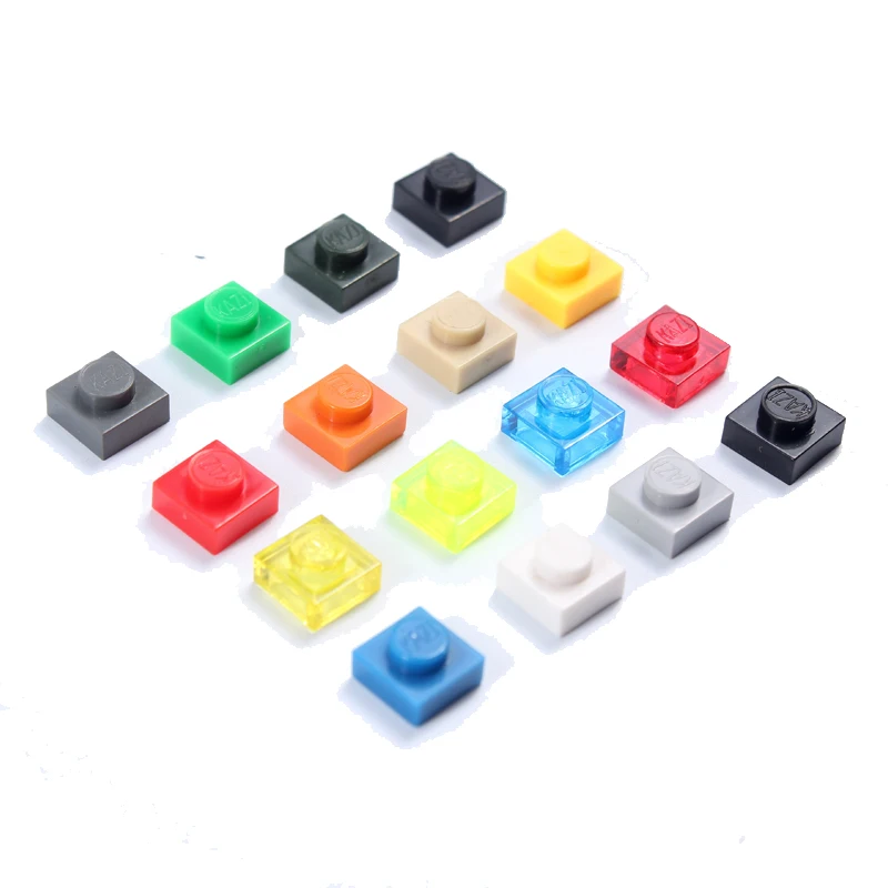Yuego игрушечные лошадки плиты кирпич 1*1 100 P DIY малыш вома diamond Building Конструкторы