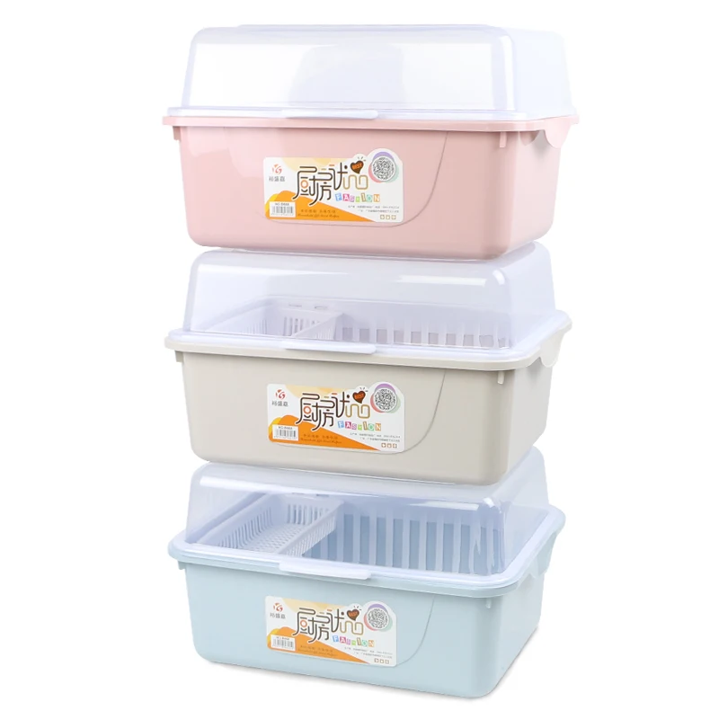  Tableware storage box cupboard with lid placed on the shelf shelf kitchen storage box storage box s - 32918845590