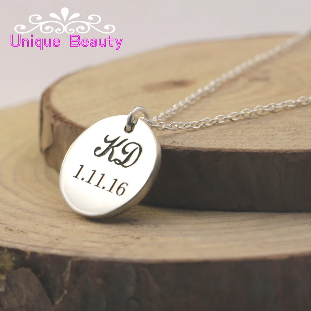Wholesale 925 Silver Mini Disc Necklace 