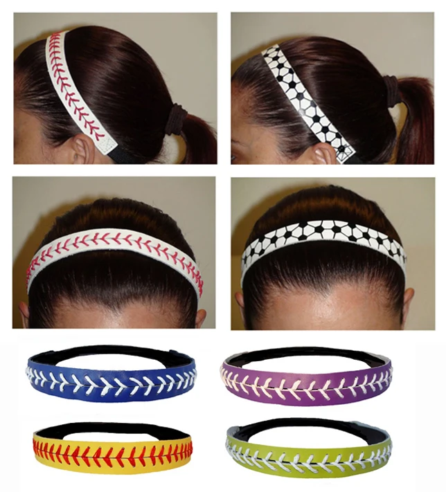 

2018 Fashion Genuine Leather Weave Hair Band Sport Football Softball Headband Unisex Hair Accessories For Men Women Headdress