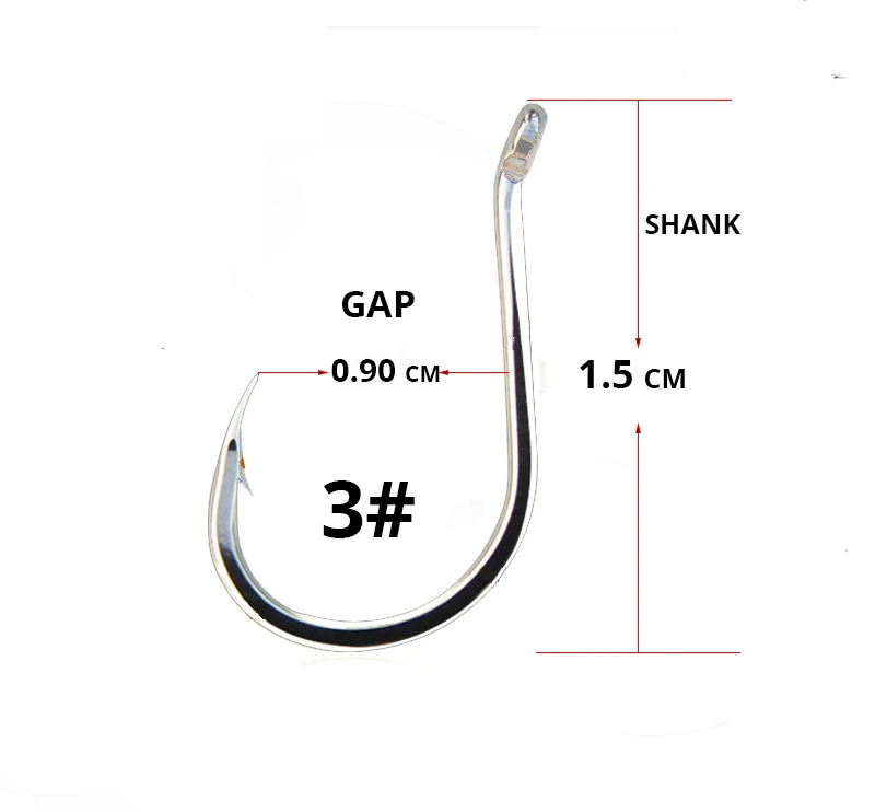 50pcs/ Lots octopus Fishing hooks set high quanlity circle hook for carp fishing and live bait fishhooks wholesale tackle set - Цвет: 3