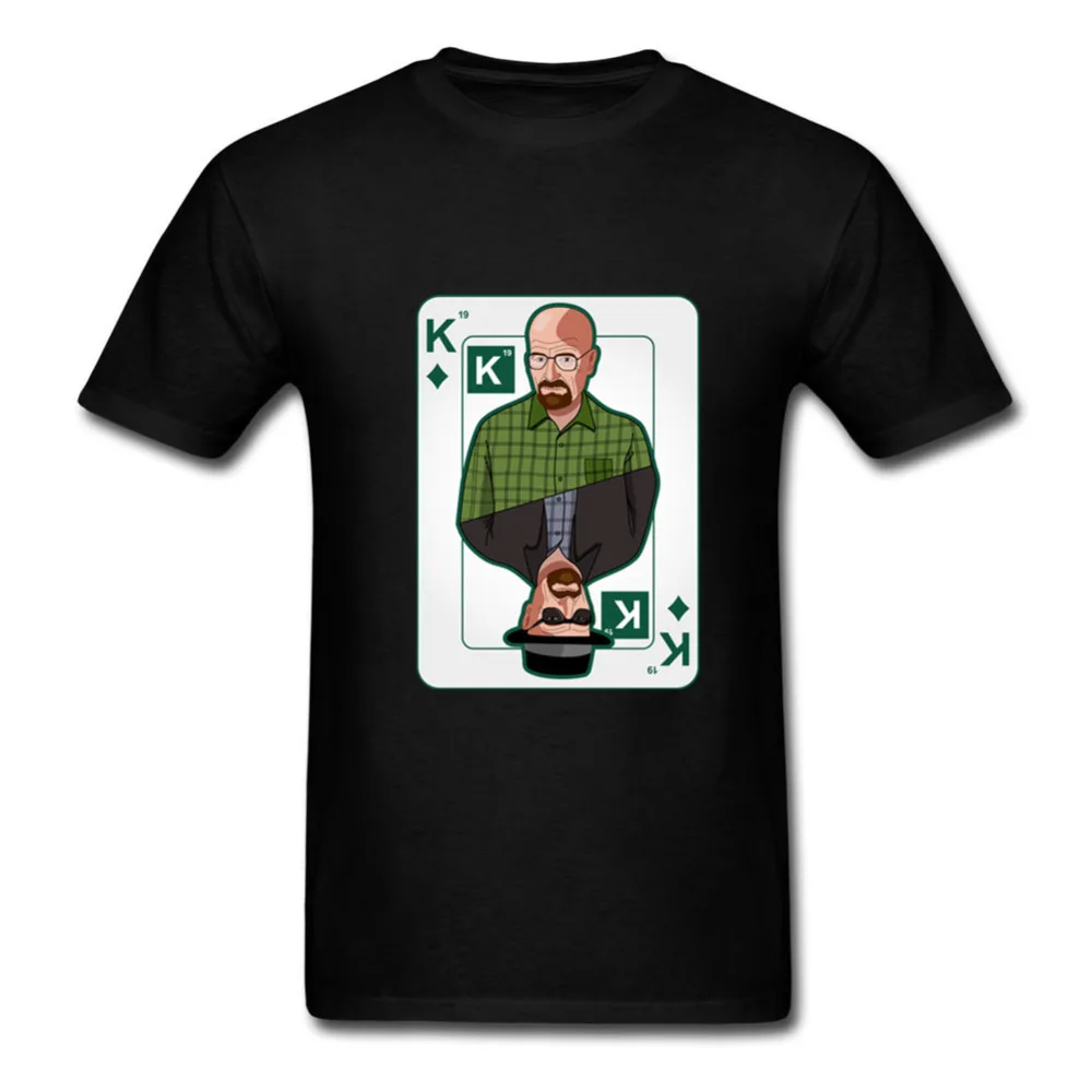 2018 Новая мода лето Breaking Bad Heisenberg Poker Pattern мужские футболки топы Walter White Cook с