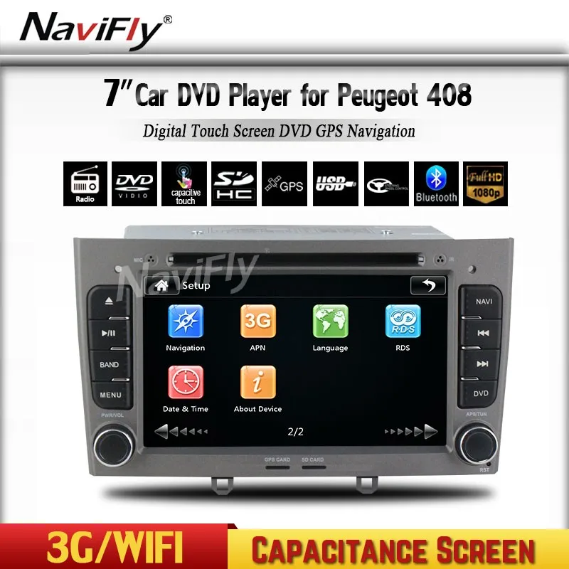 Clearance Special car GPS navigation for Peugeot 308/408 HD Touch Screen steering wheel control Bluetooth Radio IPOD+Free 8G Card 11