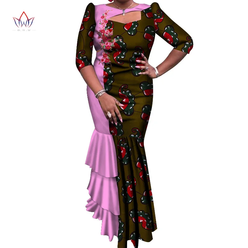 Африканские платья для женщин Дашики Тренч Анкара короткое платье Стиль Африка принт женская одежда плюс размер 6XL WY4691