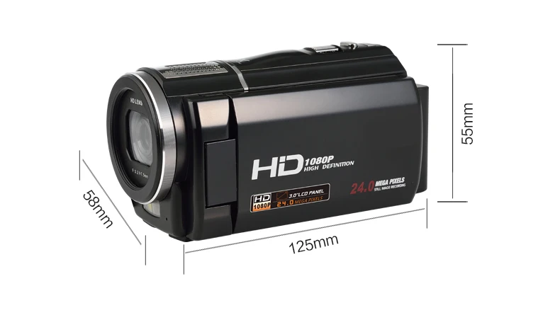 Супер Портативная Цифровая видеокамера HDV-F5 24mp full hd 1080p DIS 5,0 M CMOS пульт дистанционного управления 64GB memory pro Цифровая видеокамера