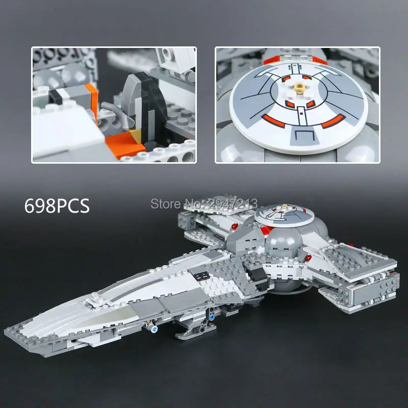 

hot lepin compatible LegoINGlys new Star Wars with figures weapons Building blocks Sith Infiltrator sith darth Toys for children