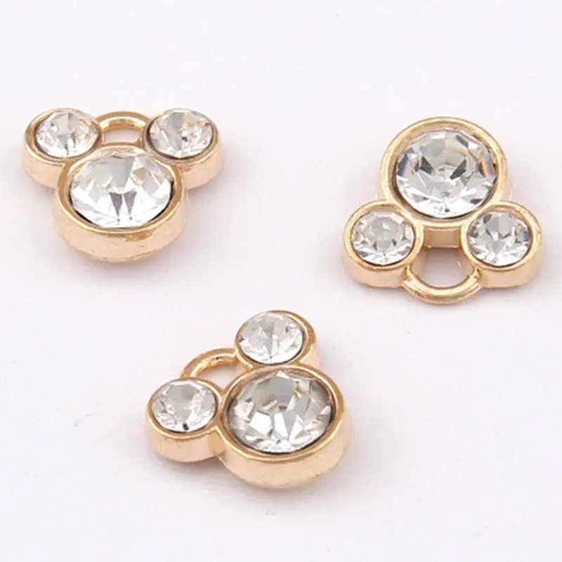 

Ya.x pendants jewelry making lucky charm hand made cat mickey crystal Gold pendant for Diy jewelry supplies