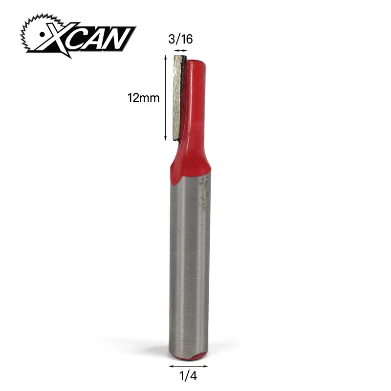 XCAN 1/4 ''хвостовик древесины фрезы прямой рифленый фрезы один два рифленых подшипника Guibded триммер древесины фрезы - Длина режущей кромки: MGD20054C